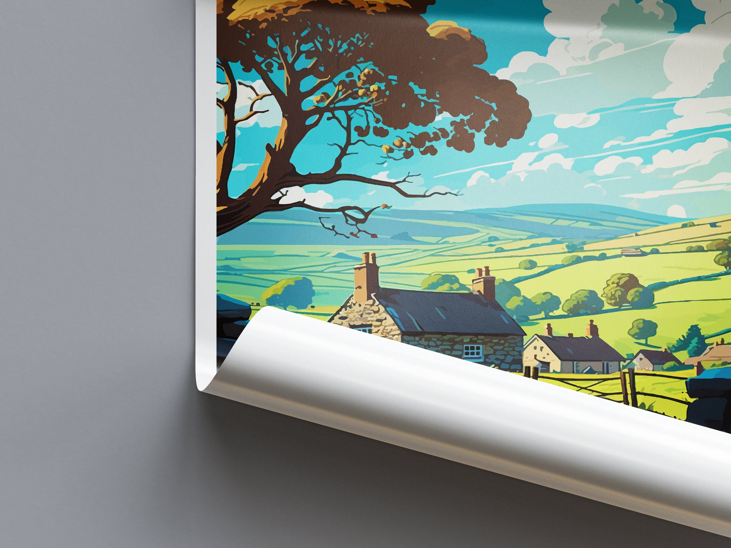 Leyburn Travel Print Wall Art Leyburn Wall Hanging Home Décor Leyburn Gift Art Lovers England Art Lover Gift Print Artwork Yorkshire Artwork