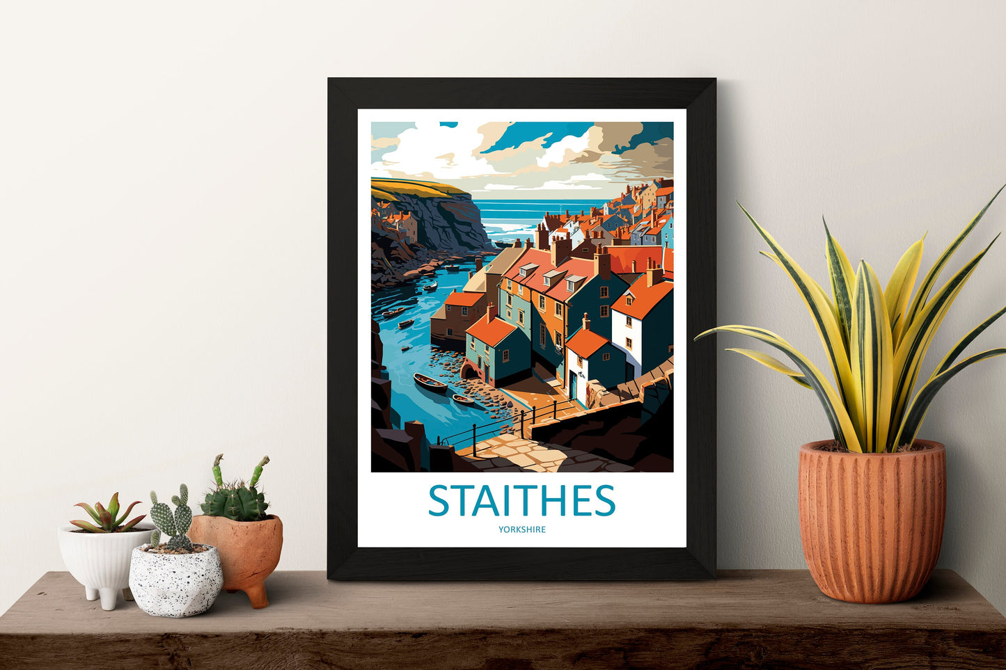 Staithes Travel Print Wall Art Staithes Wall Hanging Home Décor Staithes Gift Art Lovers England Art Lover Gift Print Artwork