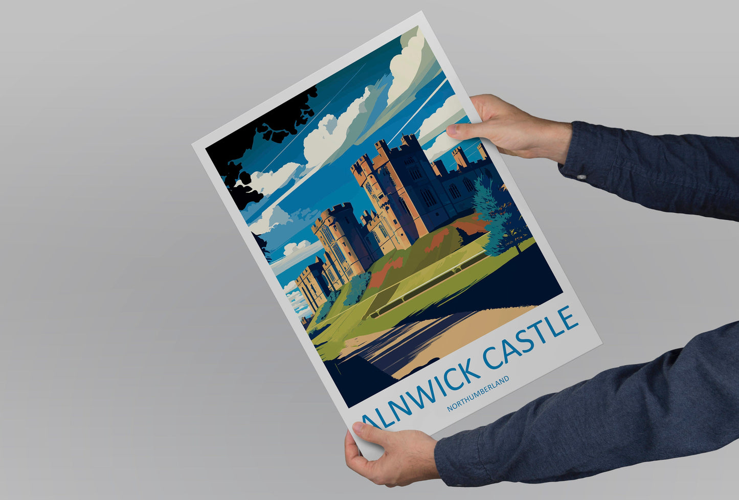Alnwick Castle Travel Print Wall Art Alnwick Castle Wall Hanging Home Décor Alnwick Castle Gift Art Lovers England Art Lover Gift Print