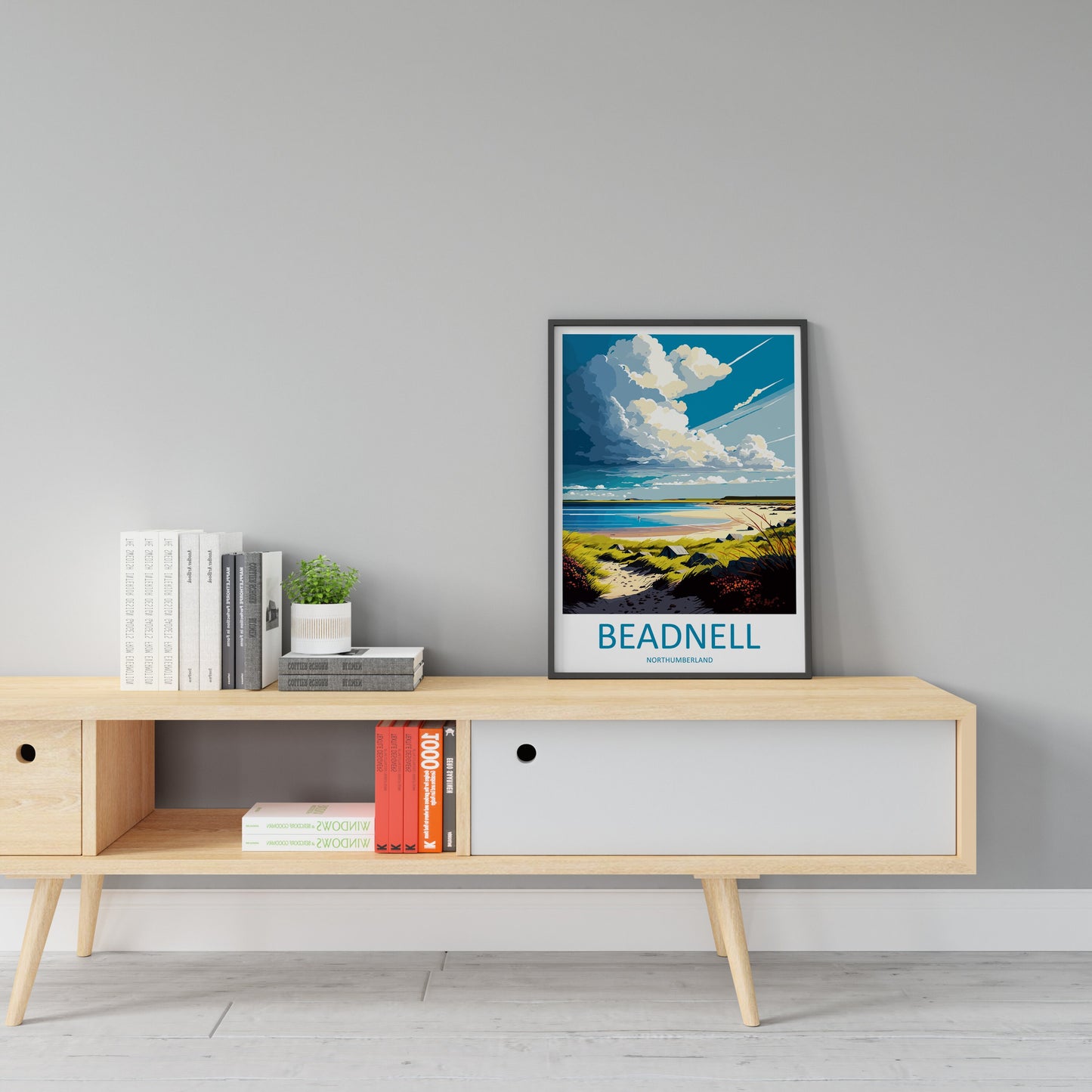 Beadnell Travel Print Wall Art Beadnell Wall Hanging Home Décor Beadnell Gift Art Lovers England Art Lover Gift Print