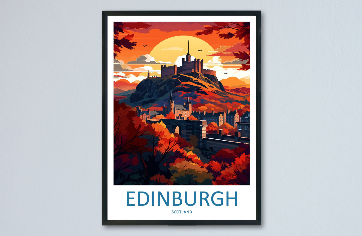 Edinburgh Cityscape Print Edinburgh Home Decor European City Art Print Edinburgh Wall Art Scotland Enthusiast Gift Wall Hanging Edinburgh