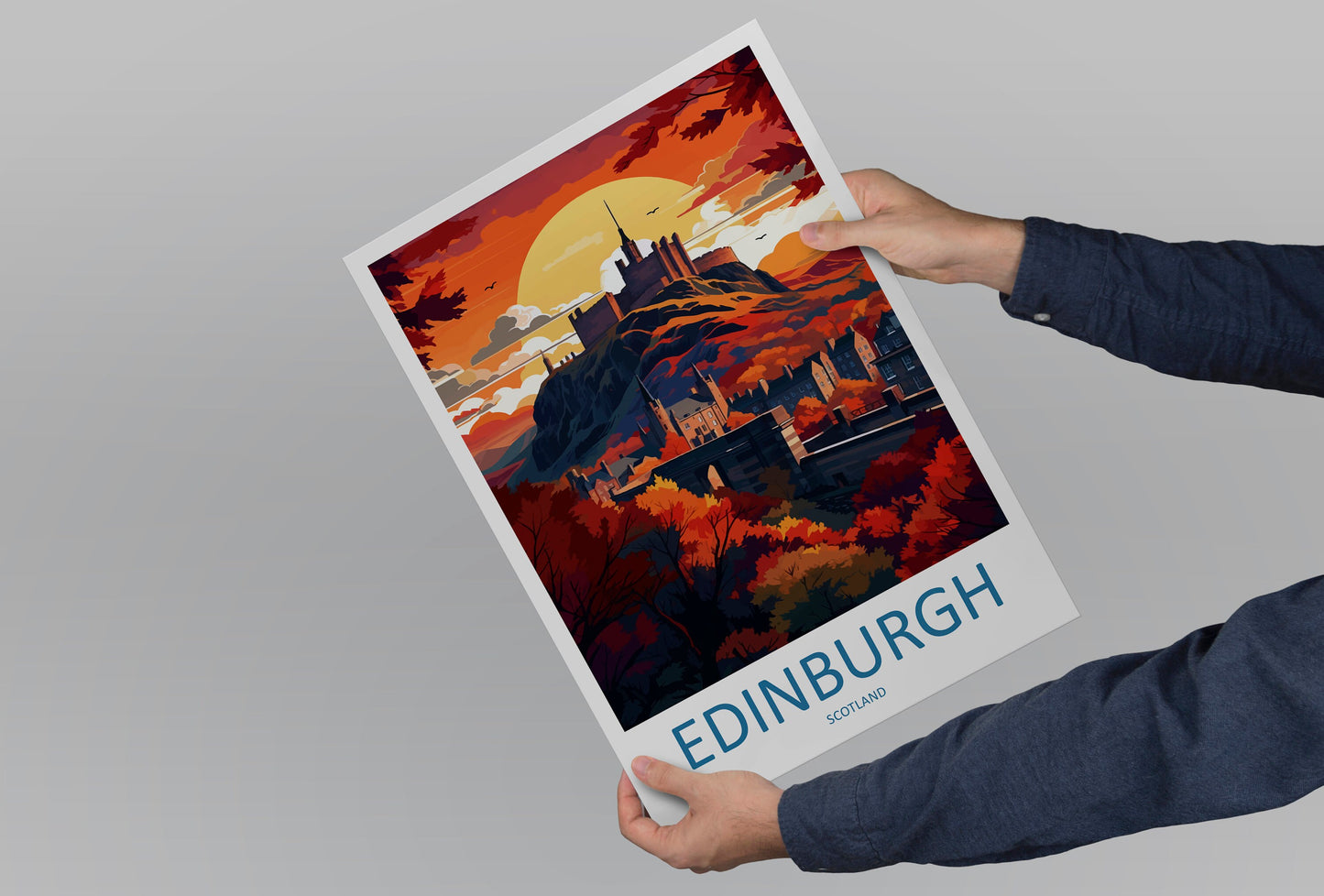 Edinburgh Cityscape Print Edinburgh Home Decor European City Art Print Edinburgh Wall Art Scotland Enthusiast Gift Wall Hanging Edinburgh