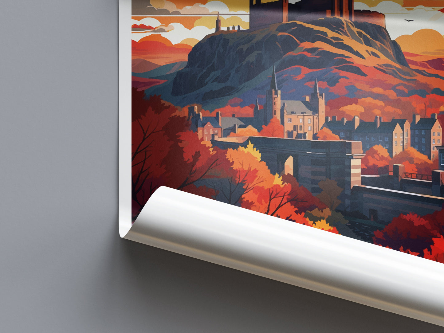 Edinburgh Cityscape Print Edinburgh Home Decor European City Art Print Edinburgh Wall Art Scotland Enthusiast Gift Wall Hanging Edinburgh
