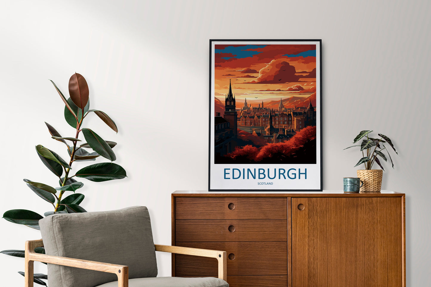 Edinburgh Cityscape Print Edinburgh Home Decor European City Art Print Edinburgh Wall Art Scotland Enthusiast Gift Wall Hanging Edinburgh