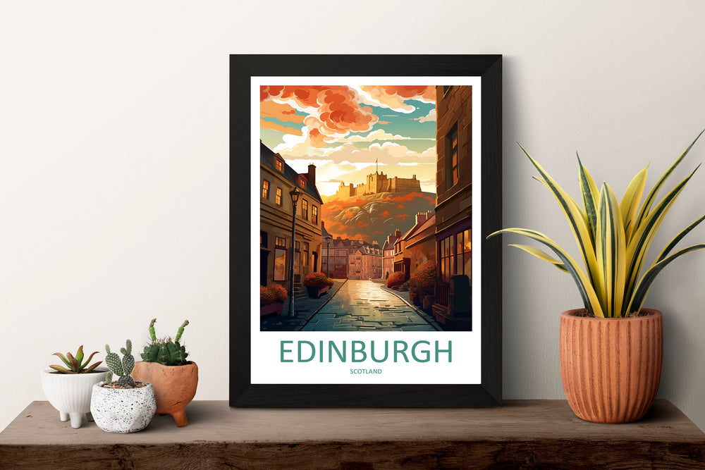 Edinburgh Cityscape Print Edinburgh Home Decor European City Art Print Edinburgh Wall Art Scotland Enthusiast Gift Wall Hanging Edinburgh