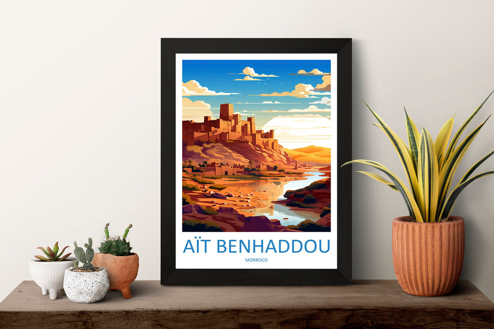 Aït Benhaddou Travel Print Wall Art Aït Benhaddou Wall Hanging Home Décor Aït Benhaddou Gift Art Lovers Morocco Art Lover Gift