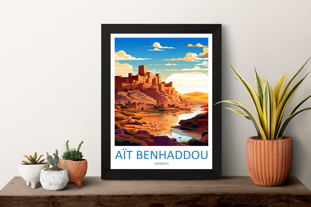 Aït Benhaddou Travel Print Wall Art Aït Benhaddou Wall Hanging Home Décor Aït Benhaddou Gift Art Lovers Morocco Art Lover Gift