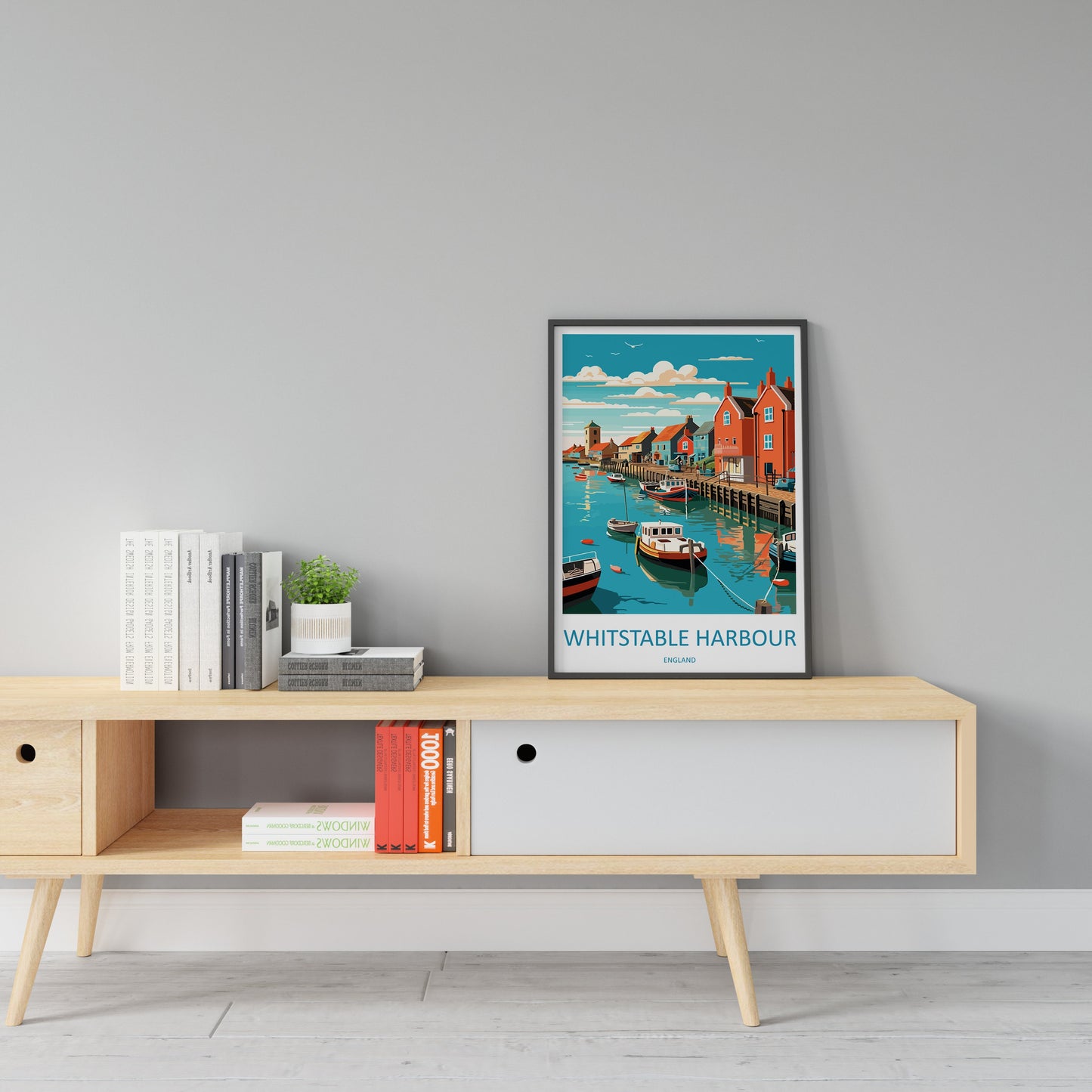 Whitstable Travel Print Wall Art Whitstable Wall Hanging Home Décor Whitstable Gift Art Lovers England Art Lover Gift Print Artwork Kent Art
