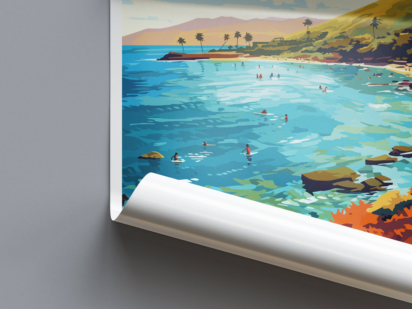 Hanauma Bay Travel Print Wall Art Hanauma Bay Wall Hanging Home Décor Hanauma Bay Gift Art Lovers Hawaii Art Lover Gift Print Artwork