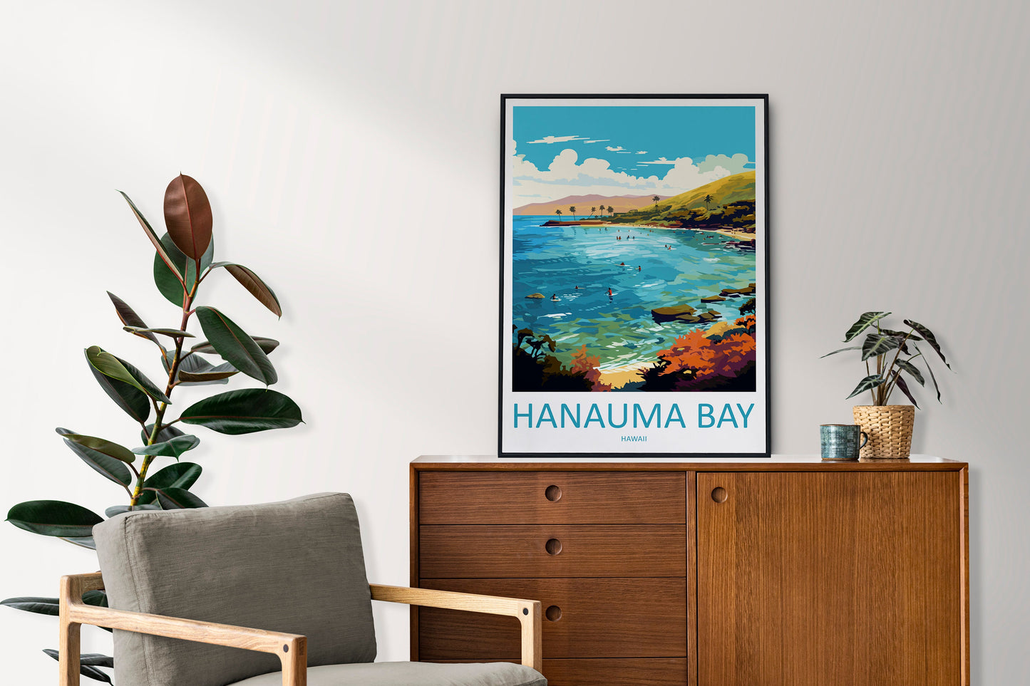 Hanauma Bay Travel Print Wall Art Hanauma Bay Wall Hanging Home Décor Hanauma Bay Gift Art Lovers Hawaii Art Lover Gift Print Artwork