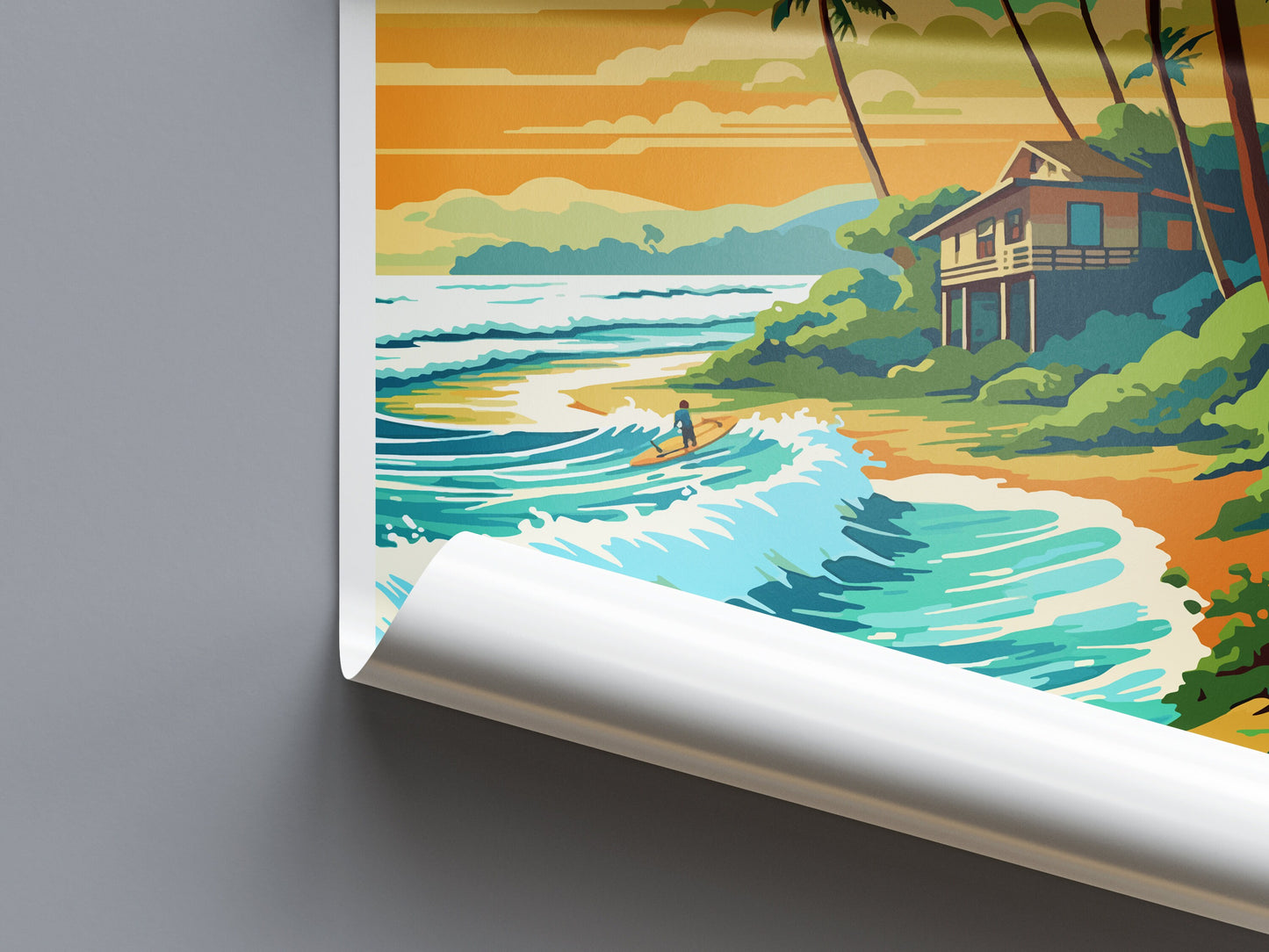 North Shore Travel Print Wall Art North Shore Wall Hanging Home Décor North Shore Gift Art Lovers Hawaii Art Lover Gift Print Artwork