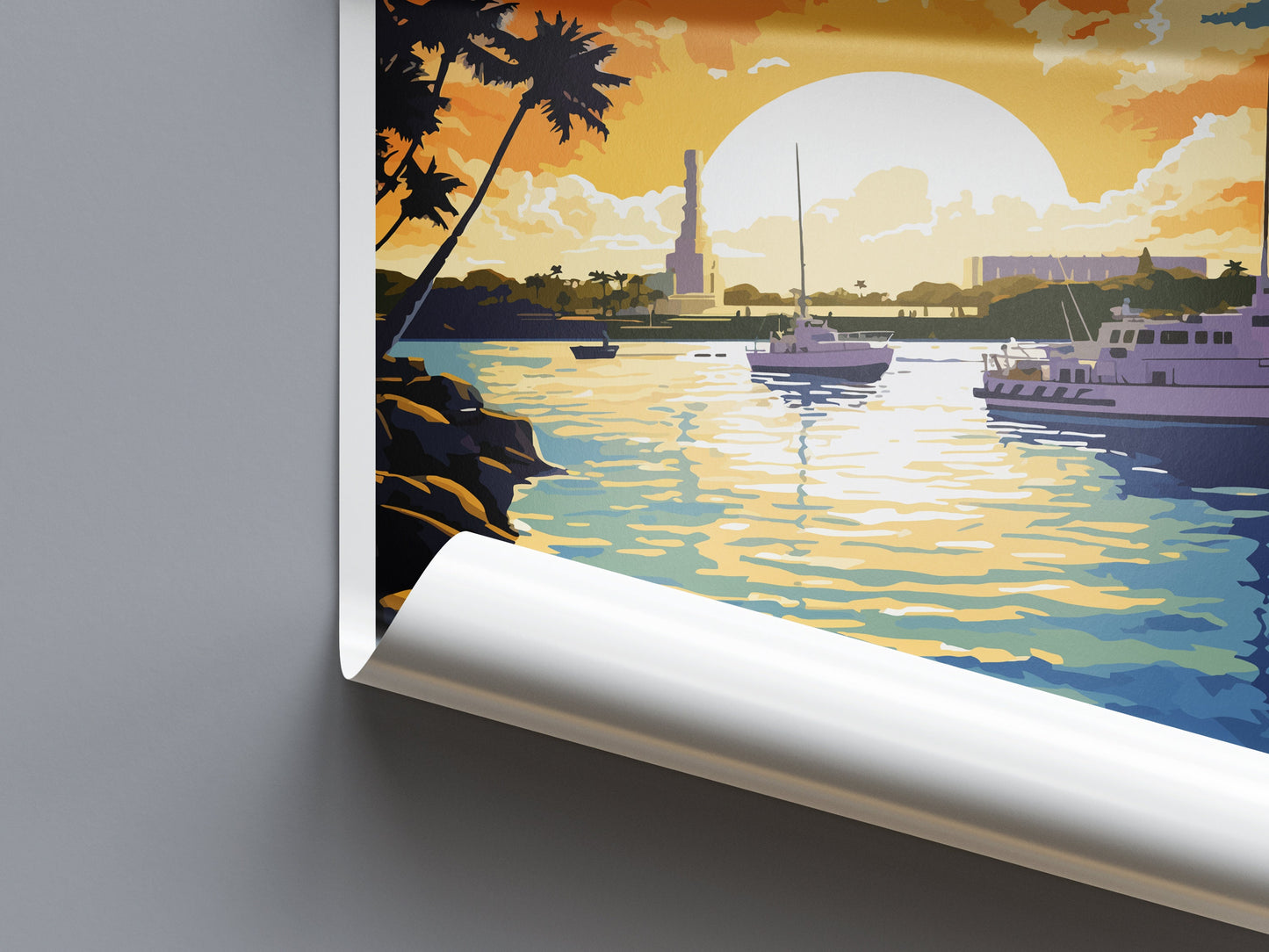 Pearl Harbor Travel Print Wall Art Pearl Harbor Wall Hanging Home Décor Pearl Harbor Gift Art Lovers Hawaii Art Lover Gift Print Artwork