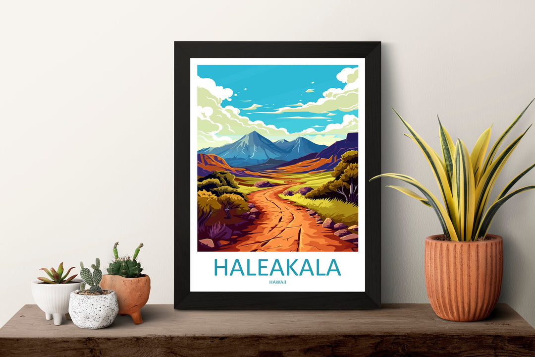 Haleakala Travel Print Wall Art Haleakala Wall Hanging Home Décor Haleakala Gift Art Lovers Hawaii Art Lover Gift Print Artwork