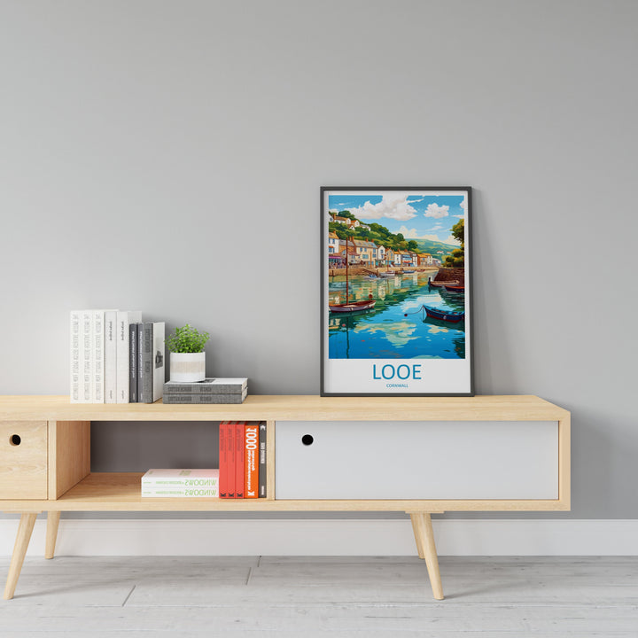 Looe Travel Print Wall Art Looe Wall Hanging Home Décor Looe Gift Art Lovers England Art Lover Gift Looe Travel Décor Looe Poster