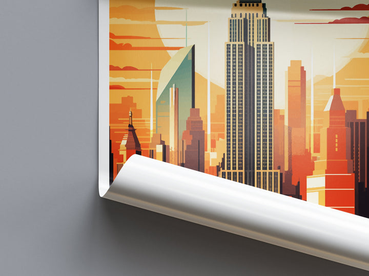 New York Travel Print Wall Art New York Wall Hanging Home Décor New York Gift Art Lovers New York State Art Gift Lover Print