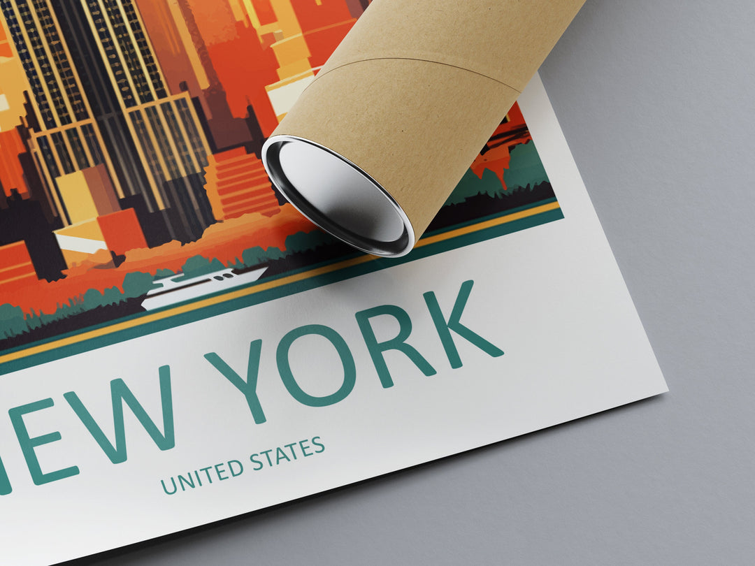 New York Travel Print Wall Art New York Wall Hanging Home Décor New York Gift Art Lovers New York State Art Gift Lover Print