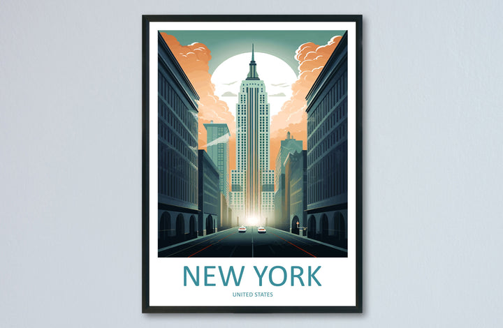 New York Travel Print Wall Art New York Wall Hanging Home Décor New York Gift Art Lovers New York State Art Gift Lover Print