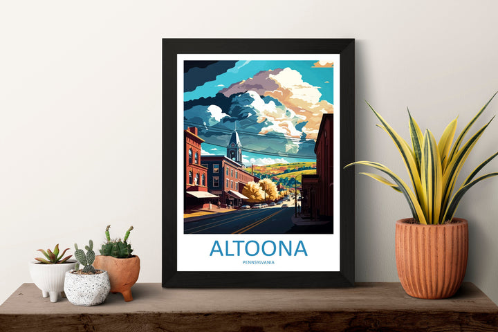 Altoona Travel Print Wall Art Altoona Wall Hanging Home Décor Altoona Gift Art Lovers Pennsylvania Art Lover Gift Pennsylvania Travel Poster
