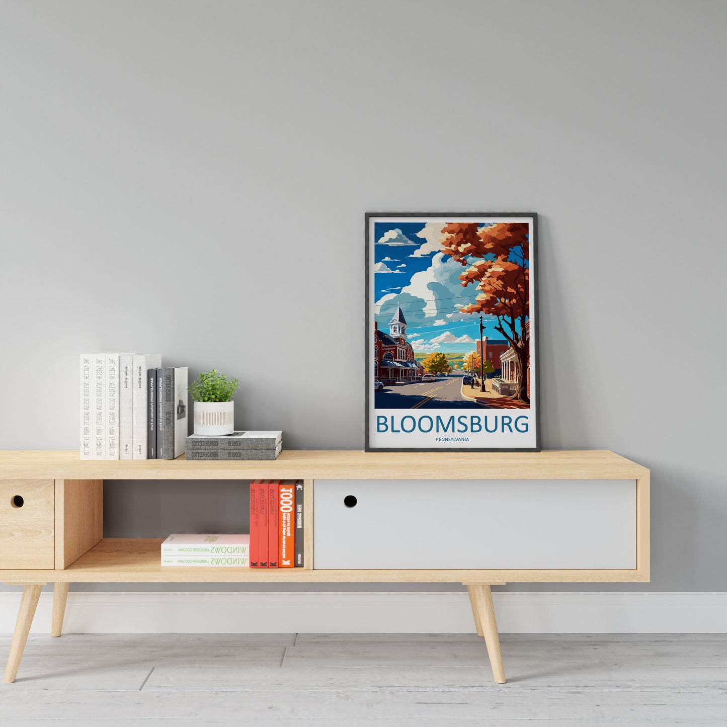 Bloomsburg Travel Print Wall Art Bloomsburg Wall Hanging Home Décor Bloomsburg Gift Art Lovers Pennsylvania Art Lover Gift Pennsylvania