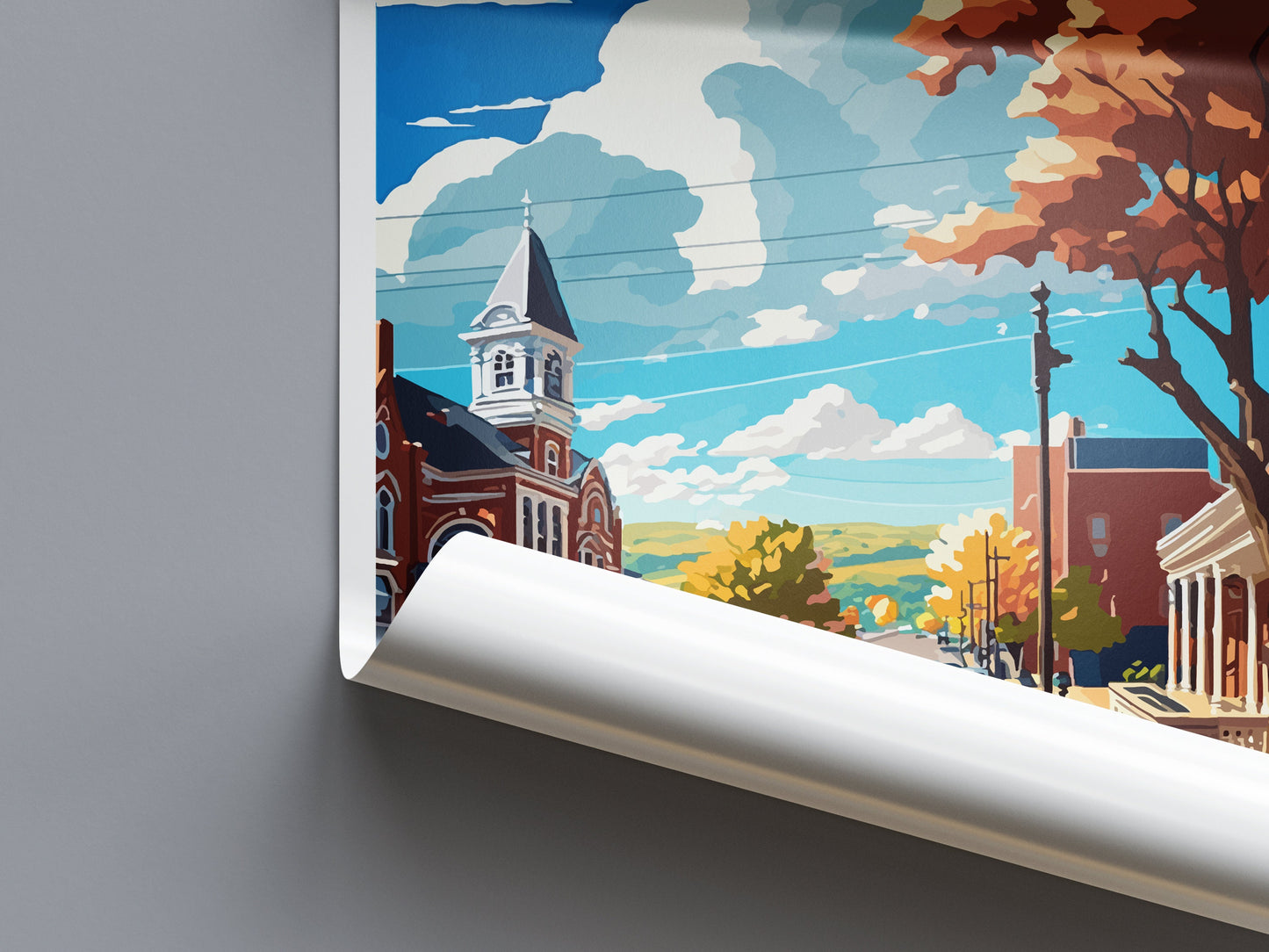 Bloomsburg Travel Print Wall Art Bloomsburg Wall Hanging Home Décor Bloomsburg Gift Art Lovers Pennsylvania Art Lover Gift Pennsylvania