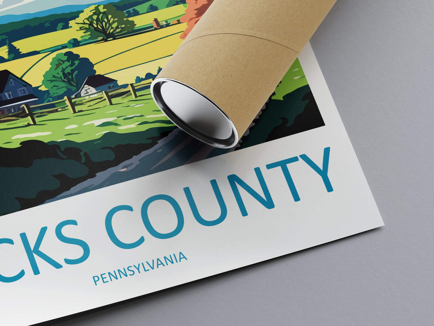 Bucks County Travel Print Wall Art Bucks County Wall Hanging Home Décor Bucks County Gift Art Lovers Pennsylvania Art Lover Travel Art