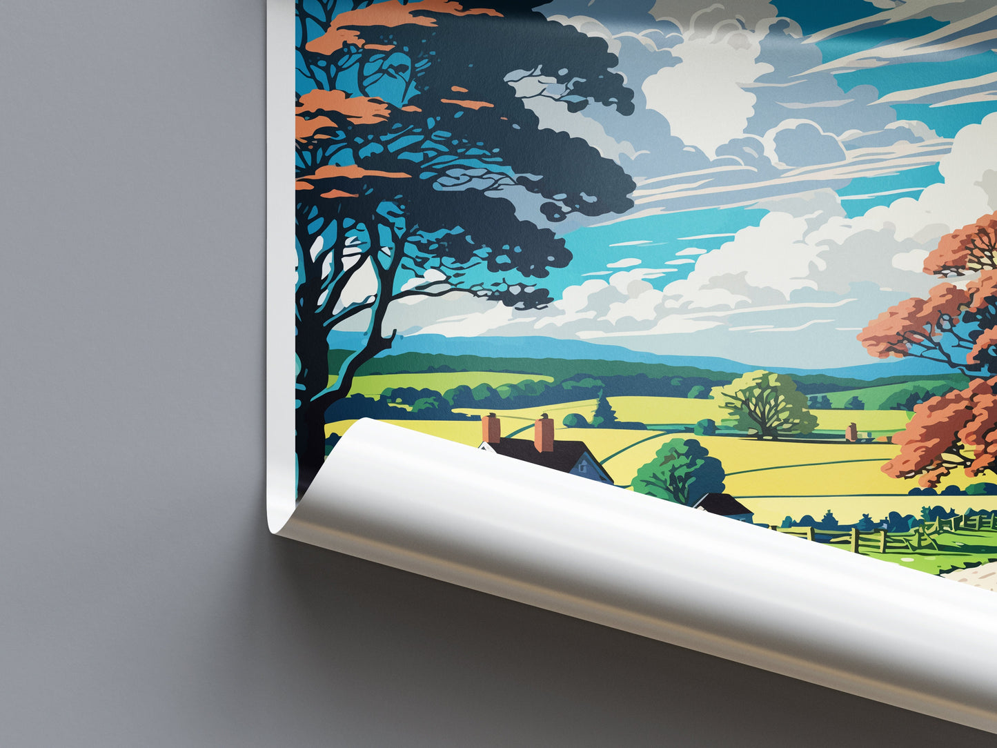 Bucks County Travel Print Wall Art Bucks County Wall Hanging Home Décor Bucks County Gift Art Lovers Pennsylvania Art Lover Travel Art
