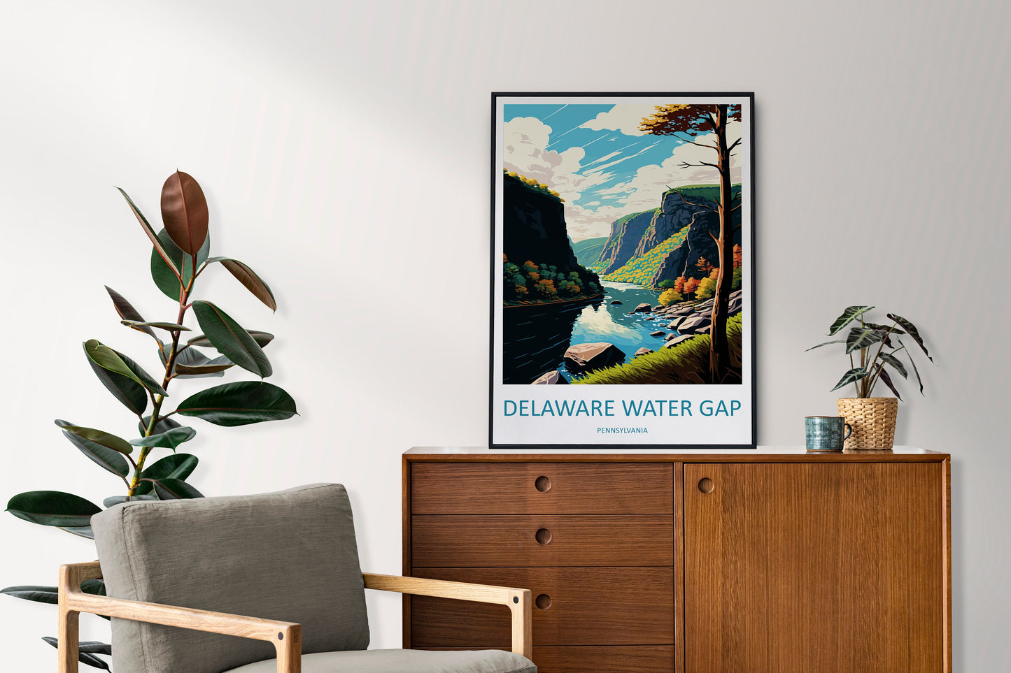 Delaware Water Gap Travel Print Wall Art Delaware Water Gap Wall Hanging Home Décor Delaware Water Gap Gift Art Lovers Pennsylvania Art