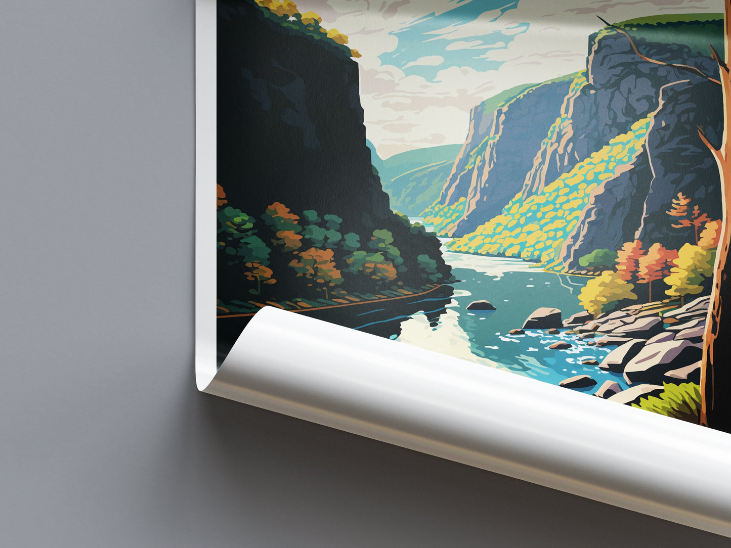 Delaware Water Gap Travel Print Wall Art Delaware Water Gap Wall Hanging Home Décor Delaware Water Gap Gift Art Lovers Pennsylvania Art