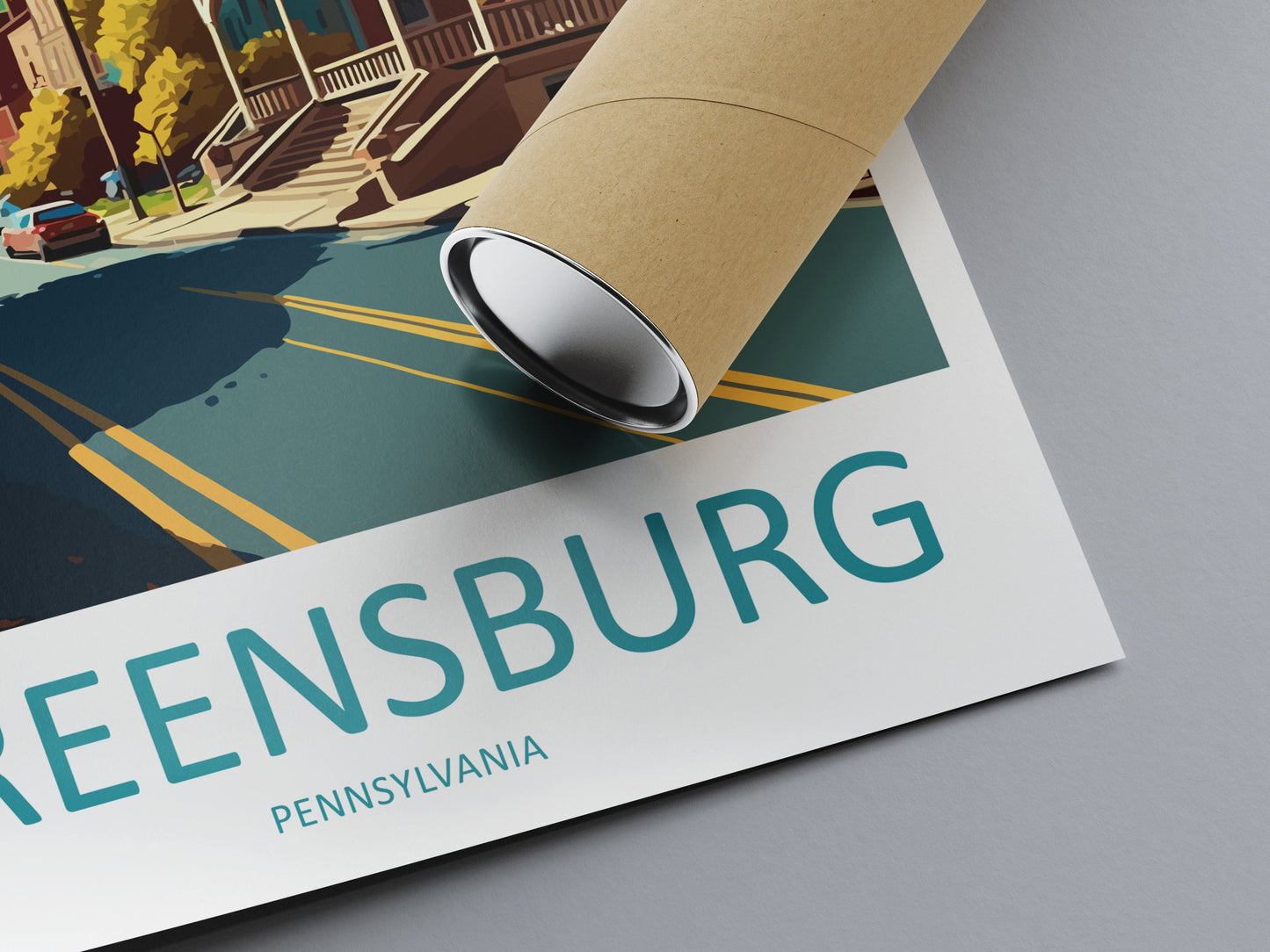 Greensburg Travel Print Wall Art Greensburg Wall Hanging Home Décor Greensburg Gift Art Lovers Pennsylvania Art Lover Travel Art