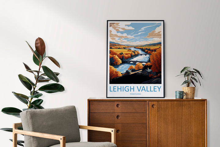 Lehigh Valley Travel Print Wall Art Lehigh Valley Wall Hanging Home Décor Lehigh Valley Gift Art Lovers Pennsylvania Art Lover