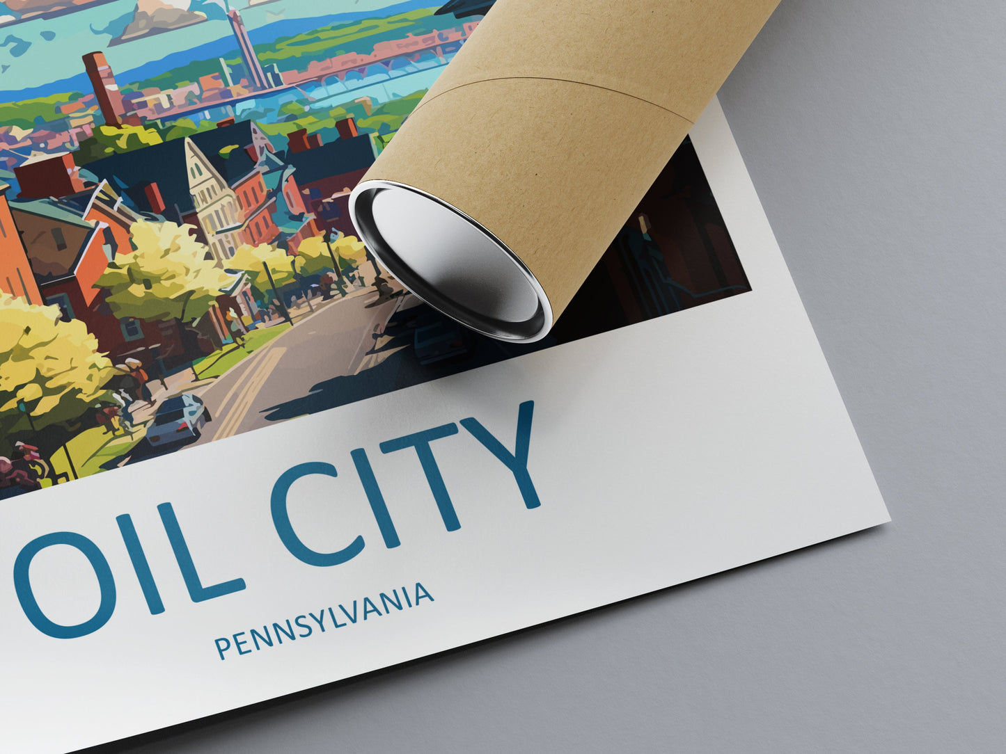 Oil City Travel Print Wall Art Oil City Wall Hanging Home Décor Oil City Gift Art Lovers Pennsylvania Art Lover Travel Poster