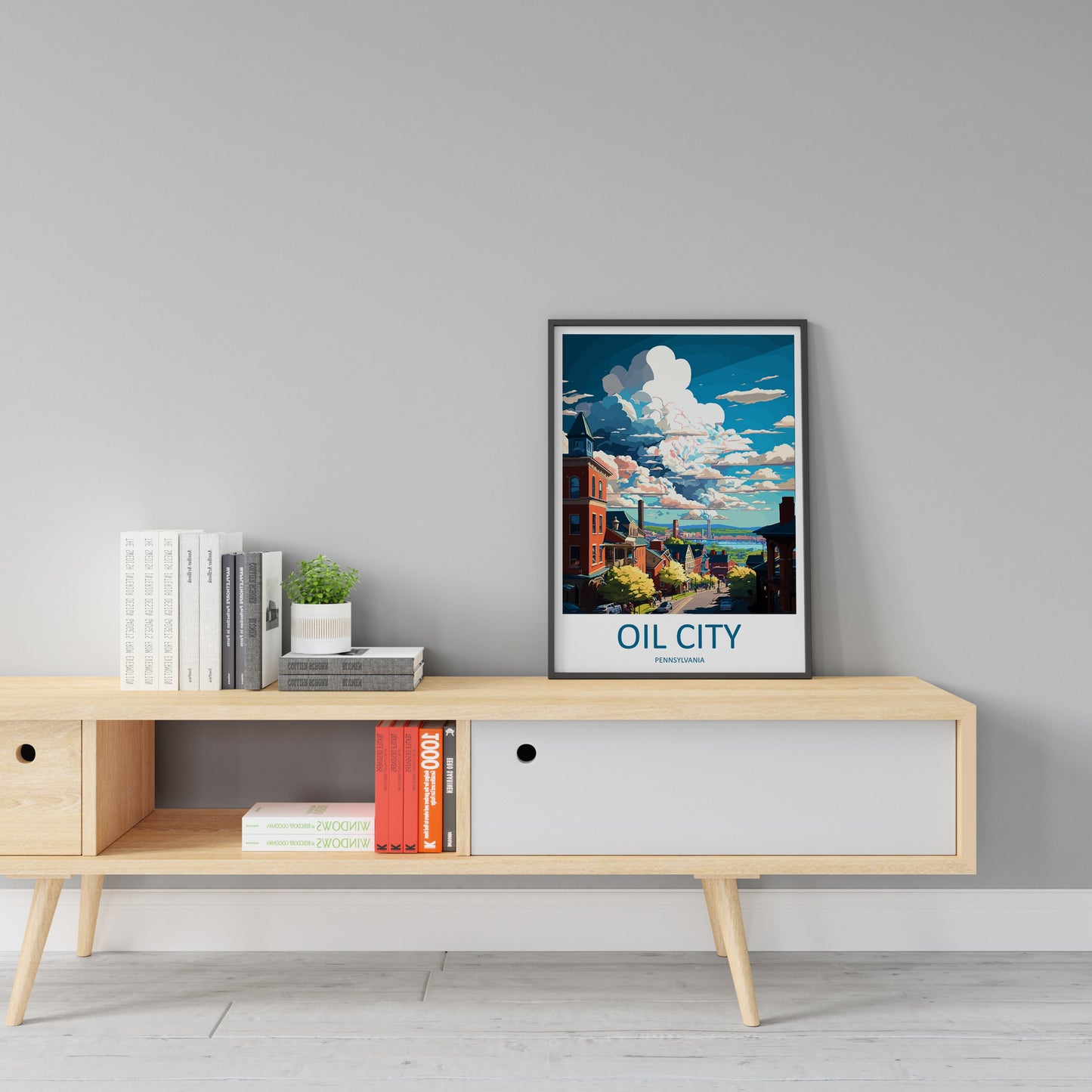 Oil City Travel Print Wall Art Oil City Wall Hanging Home Décor Oil City Gift Art Lovers Pennsylvania Art Lover Travel Poster