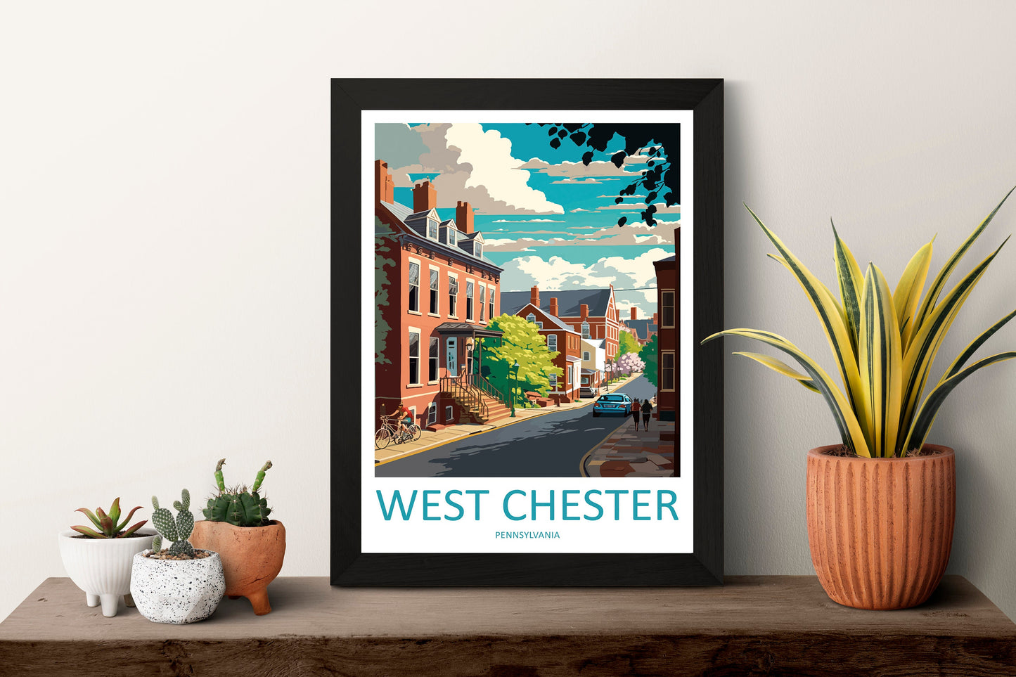 West Chester Travel Print Wall Art West Chester Wall Hanging Home Décor West Chester Gift Art Lovers Pennsylvania Travel Poster Art