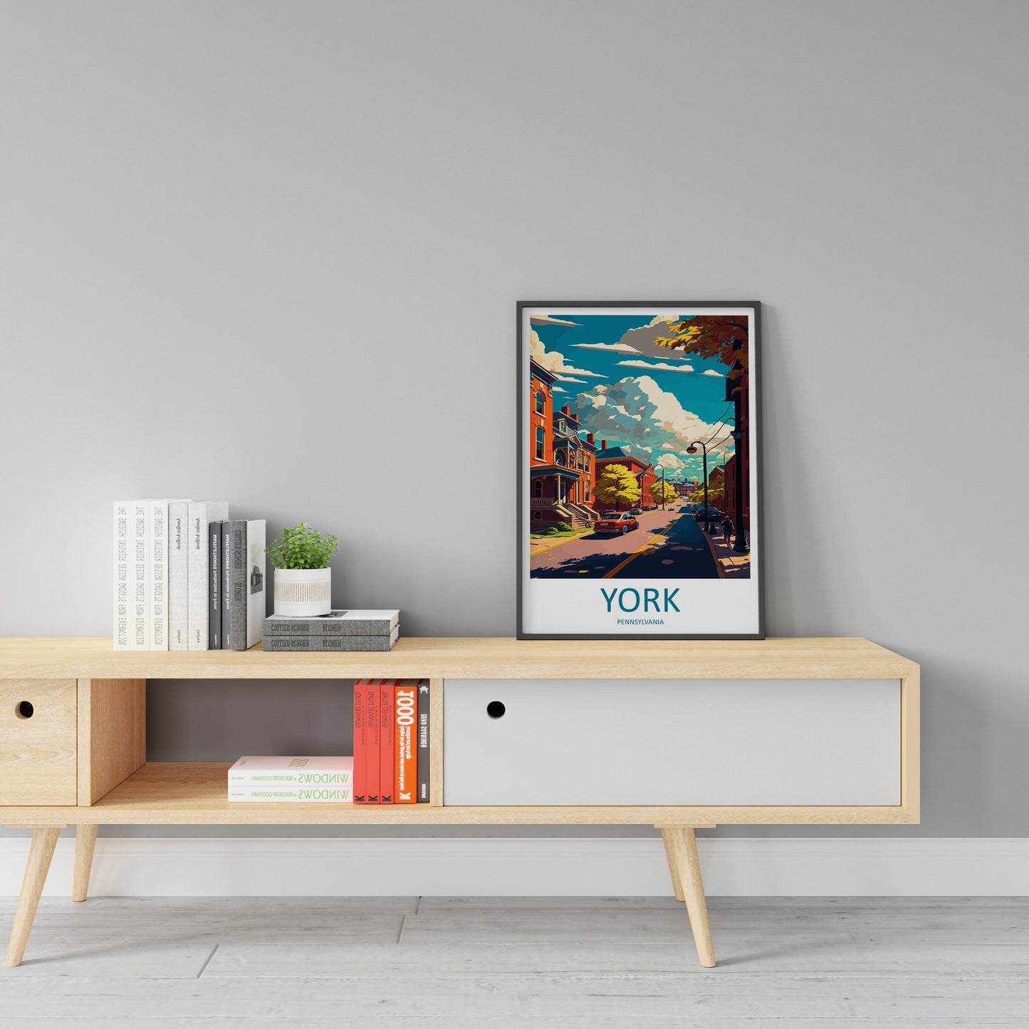 York Travel Print Wall Art York Wall Hanging Home Décor York Gift Art Lovers Pennsylvania Travel Poster Art