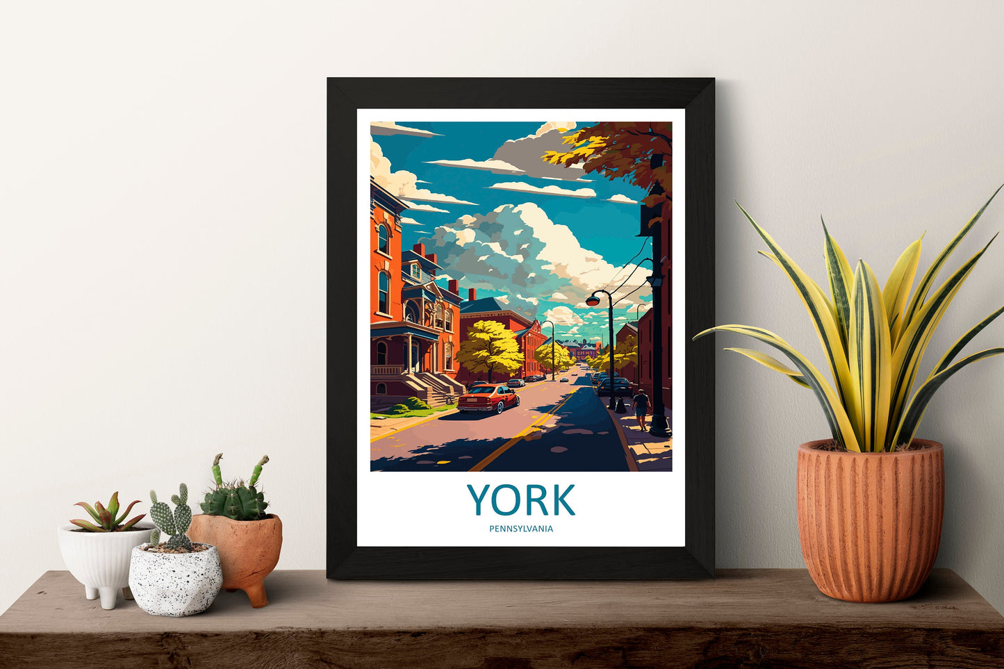 York Travel Print Wall Art York Wall Hanging Home Décor York Gift Art Lovers Pennsylvania Travel Poster Art