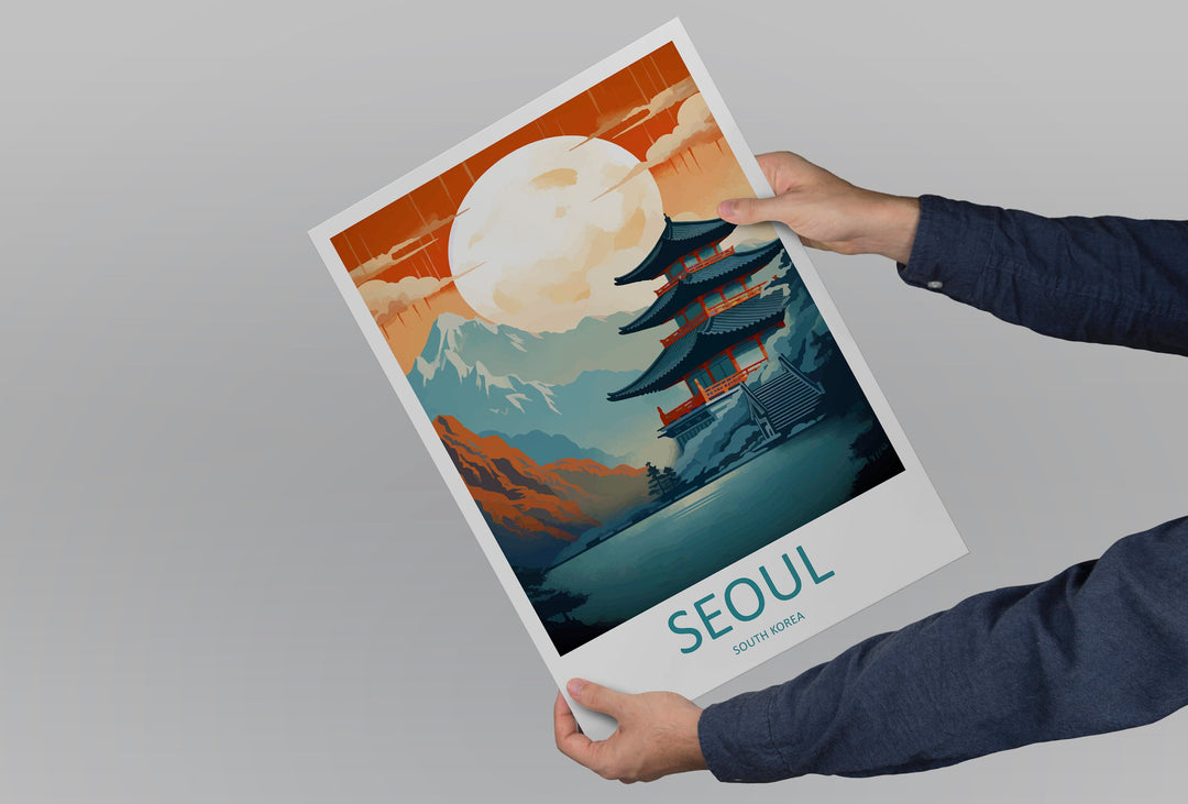 Seoul Travel Print Wall Art Seoul Wall Hanging Home Décor Seoul Gift Art Lovers South Korea Art Lover Gift Seoul Wall Décor