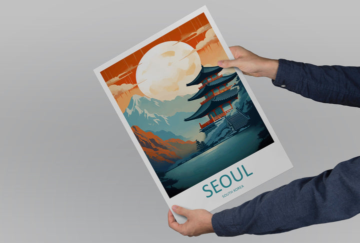 Seoul Travel Print Wall Art Seoul Wall Hanging Home Décor Seoul Gift Art Lovers South Korea Art Lover Gift Seoul Wall Décor