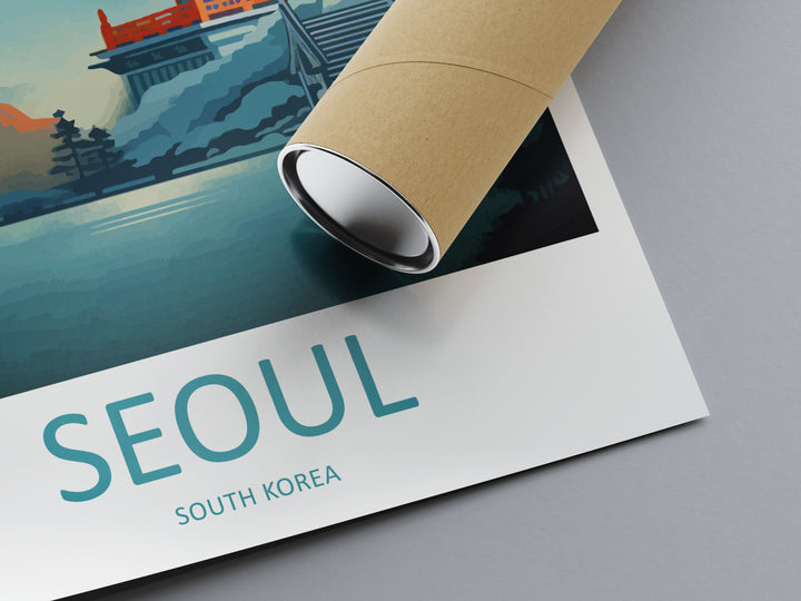 Seoul Travel Print Wall Art Seoul Wall Hanging Home Décor Seoul Gift Art Lovers South Korea Art Lover Gift Seoul Wall Décor