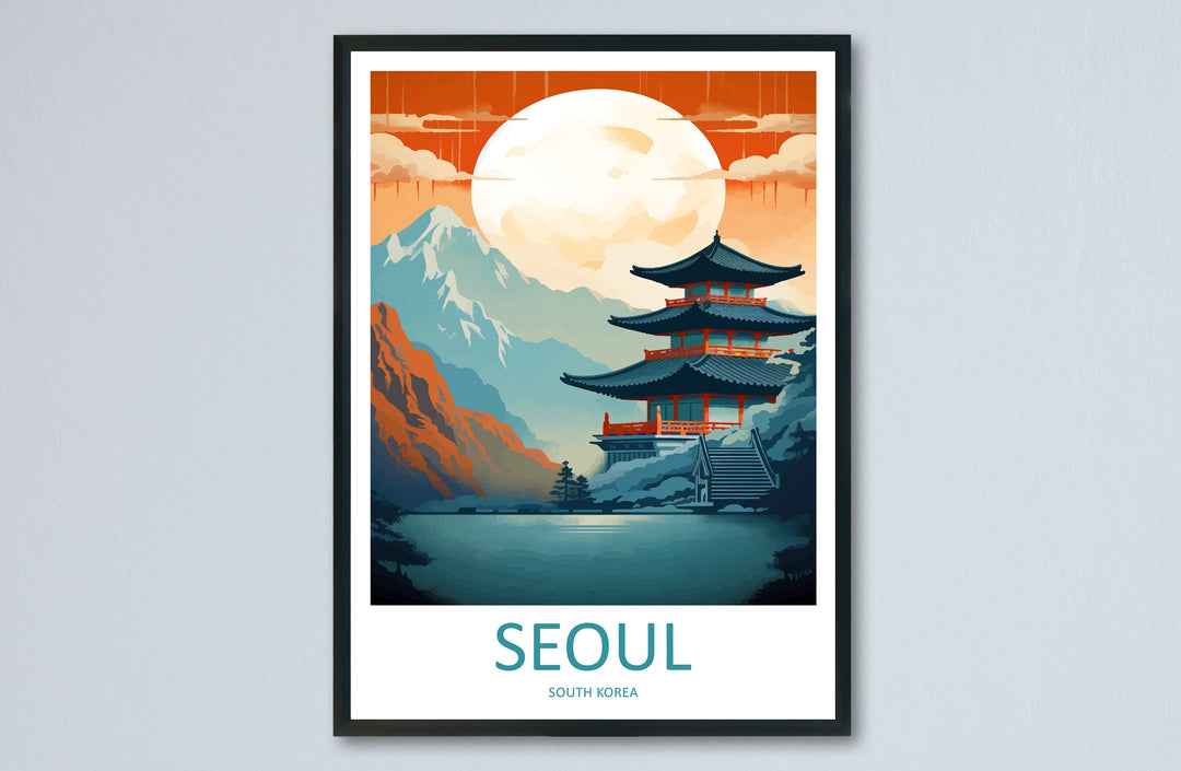 Seoul Travel Print Wall Art Seoul Wall Hanging Home Décor Seoul Gift Art Lovers South Korea Art Lover Gift Seoul Wall Décor
