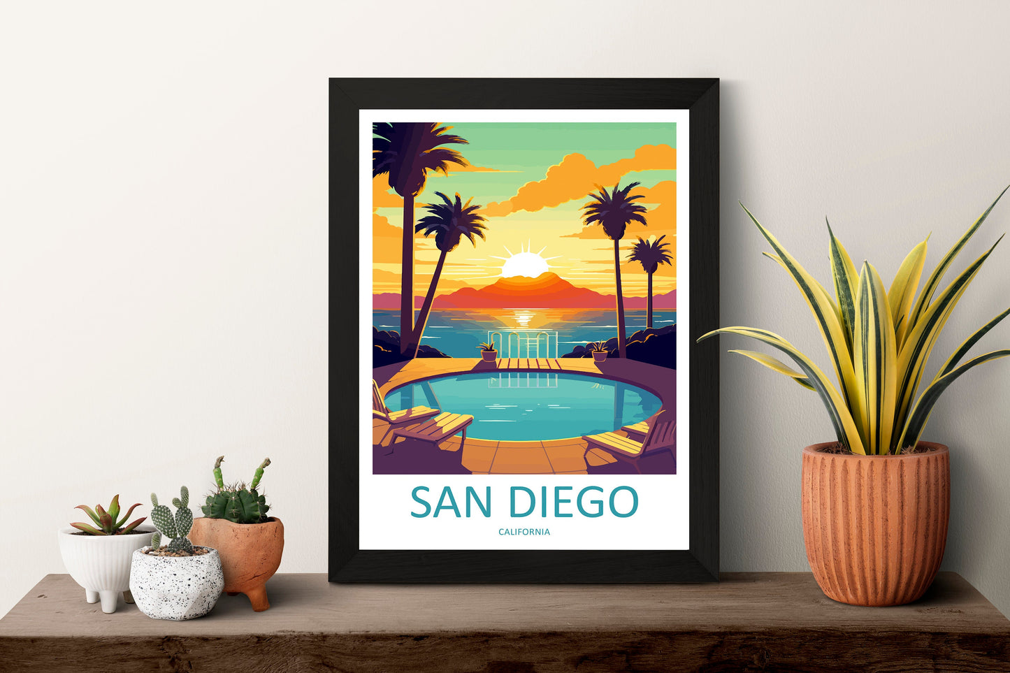 San Diego Travel Print Wall Art San Diego Wall Hanging Home Décor San Diego Gift Art Lovers California Art Lover Gift San Diego Poster