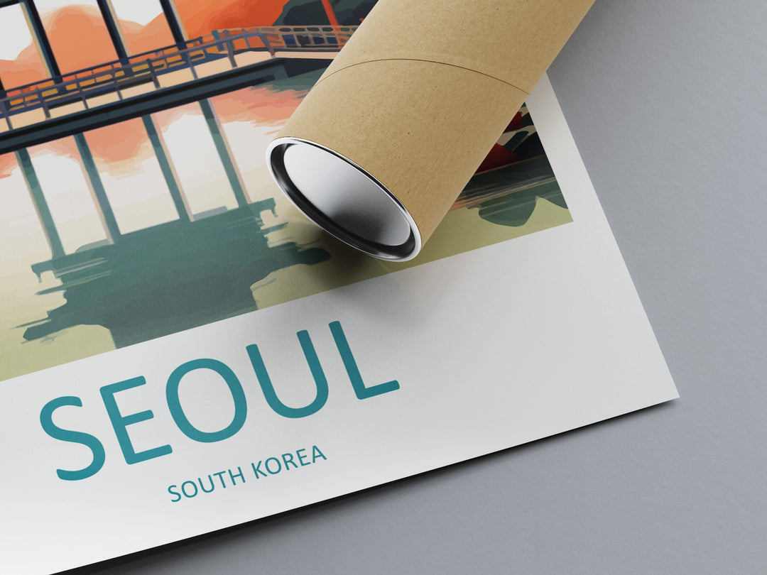 Seoul Travel Print Wall Art Seoul Wall Hanging Home Décor Seoul Gift Art Lovers South Korea Art Lover Gift Seoul Wall Décor