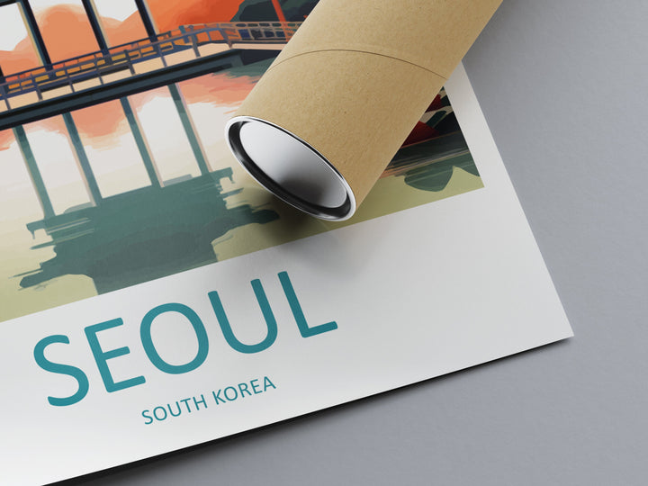 Seoul Travel Print Wall Art Seoul Wall Hanging Home Décor Seoul Gift Art Lovers South Korea Art Lover Gift Seoul Wall Décor