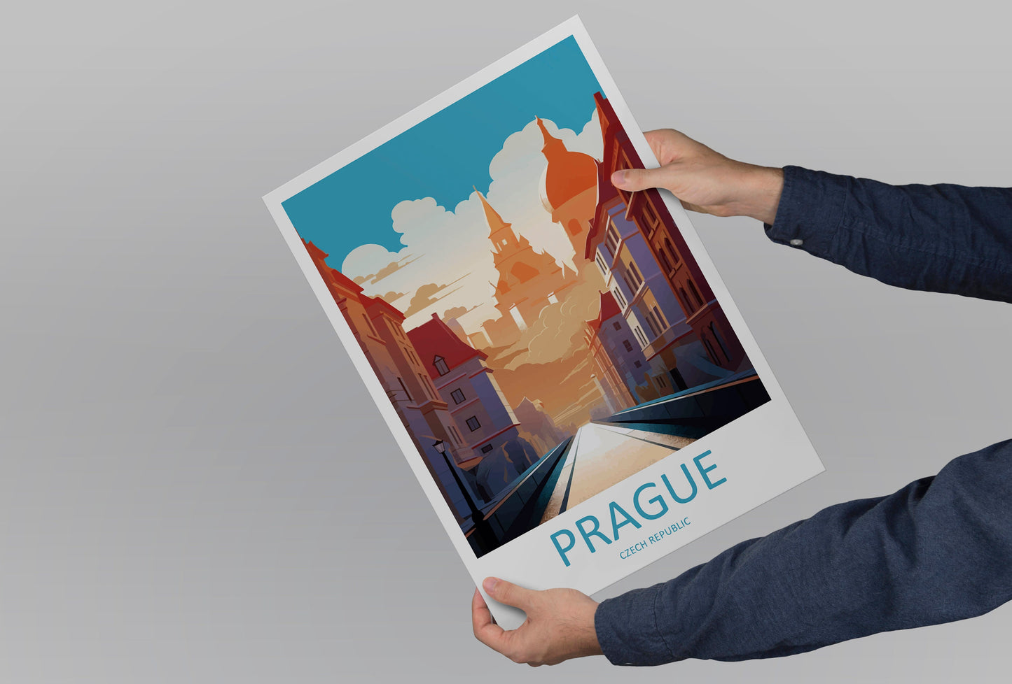 Prague Travel Print Wall Art Prague Wall Hanging Home Décor Prague Gift Art Lovers Czech Republic Art Lover Gift Prague Art Decor
