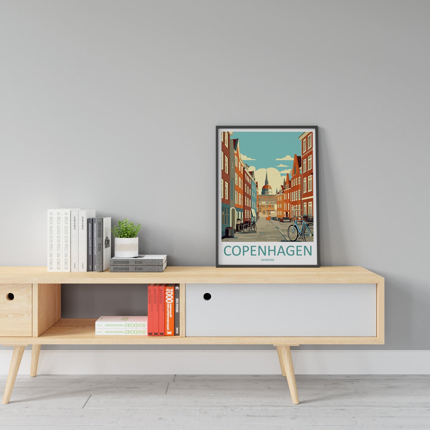 Copenhagen Travel Print Wall Art Copenhagen Wall Hanging Home Décor Copenhagen Gift Art Lovers Denmark Art Lover Gift Copenhagen Wall Décor