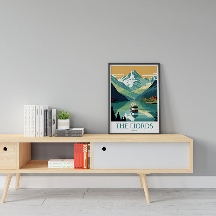 The Fjords Travel Print The Fjords Norway Home Décor The Fjords Art Print Norwegian Mountains Room Print For Scandinavian Mountains Gift Art