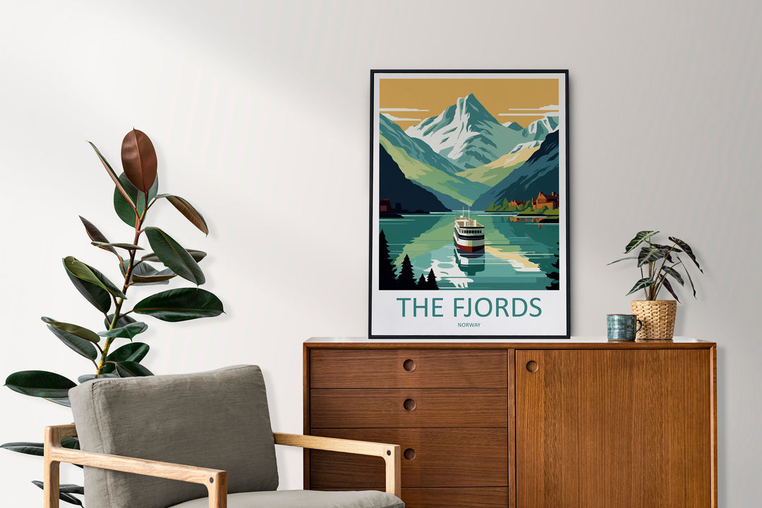 The Fjords Travel Print The Fjords Norway Home Décor The Fjords Art Print Norwegian Mountains Room Print For Scandinavian Mountains Gift Art
