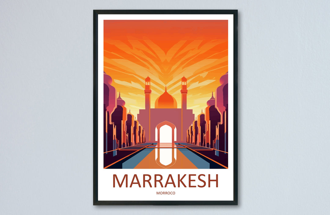 Marrakesh Travel Print Wall Art Marrakesh Wall Hanging Home Décor Marrakesh Gift Art Lovers Morocco Art Lover Gift Marrakesh Deco