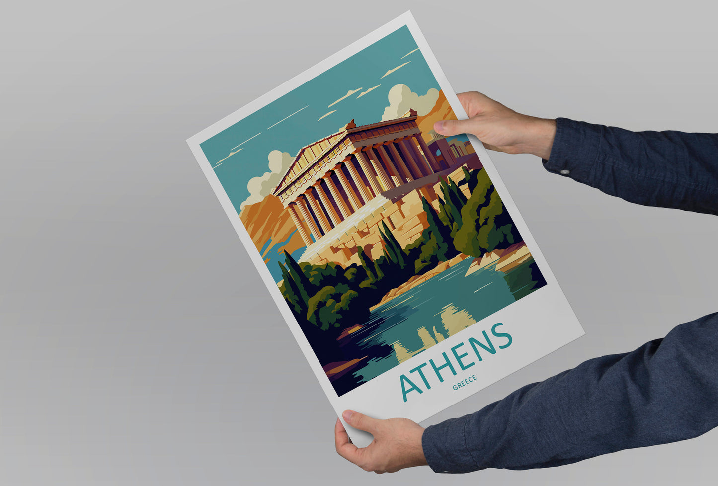 Athens Travel Print Wall Art Athens Greece Wall Hanging Home Decoration Athens Gift Art Lovers Wall Art Print Athens Greece Wall Poster Art