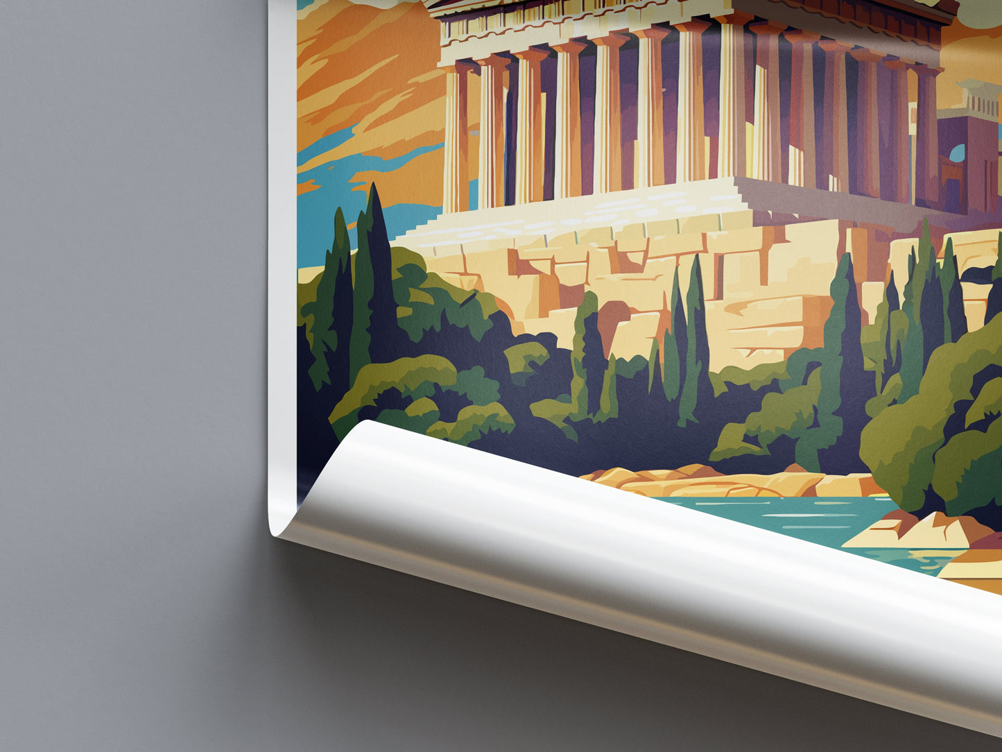 Athens Travel Print Wall Art Athens Greece Wall Hanging Home Decoration Athens Gift Art Lovers Wall Art Print Athens Greece Wall Poster Art