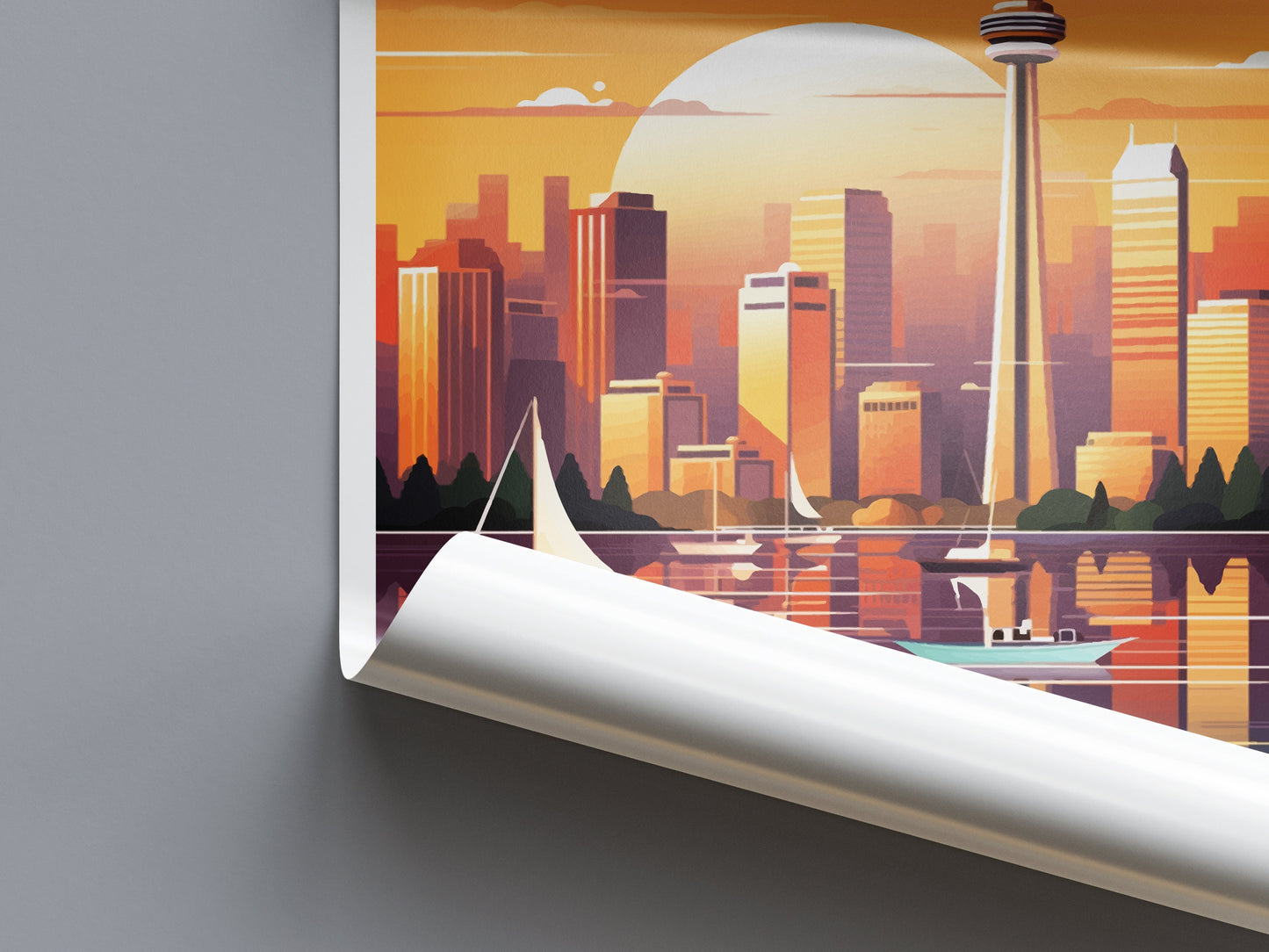 Toronto Travel Print Wall Art Toronto Canada Wall Hanging Home Decoration Toronto Gift Art Lovers Wall Art Print Toronto Canada Art